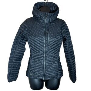 Outdoor research women’s verisimo hooded down jacket black xs Gorpcore